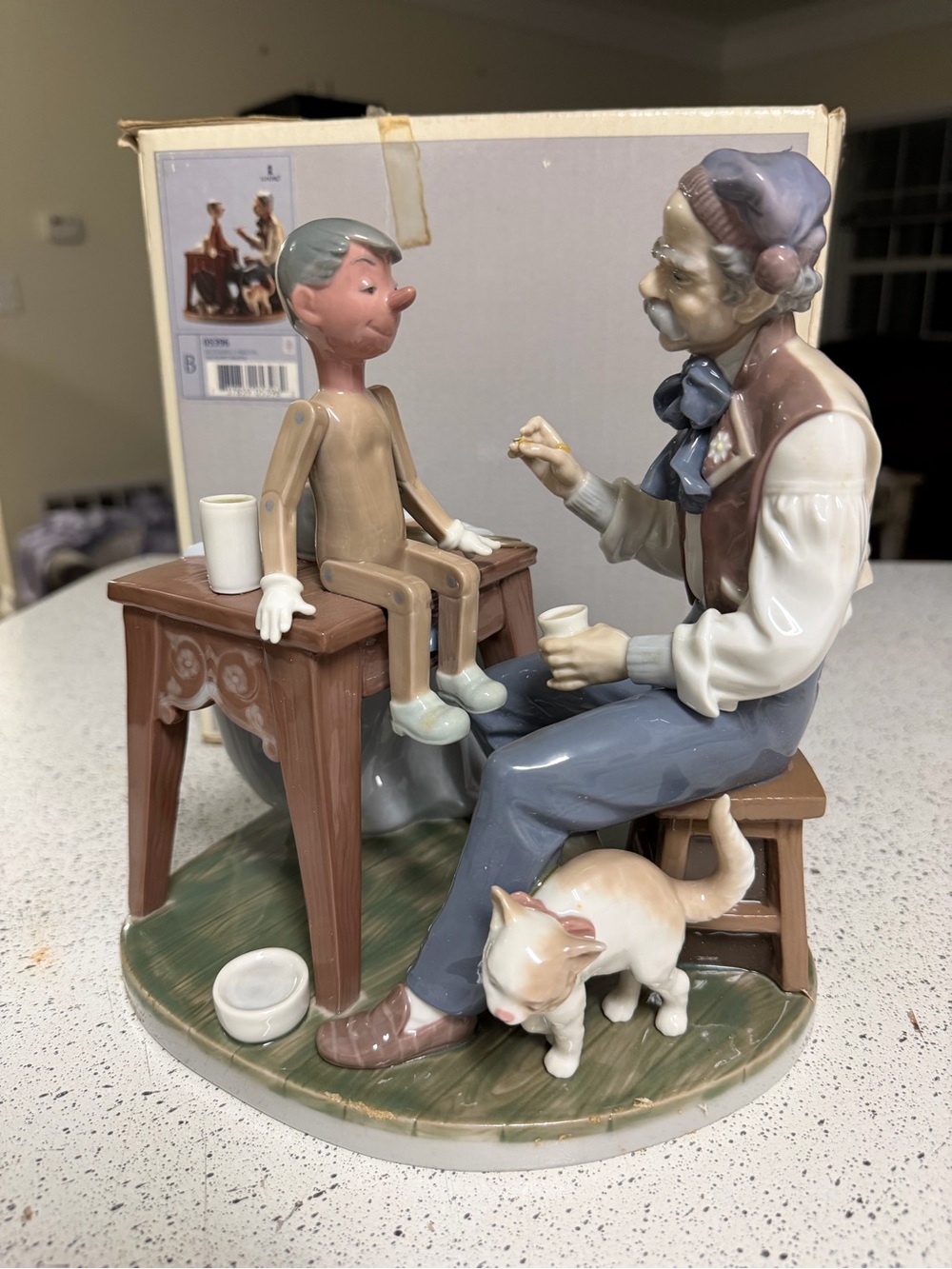 Lladro Porcelain Figurine 5396 - Pinocchio The Puppet Painter With Box